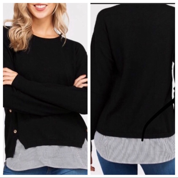 NWT Jeannie black sweater top - Picture 1 of 2